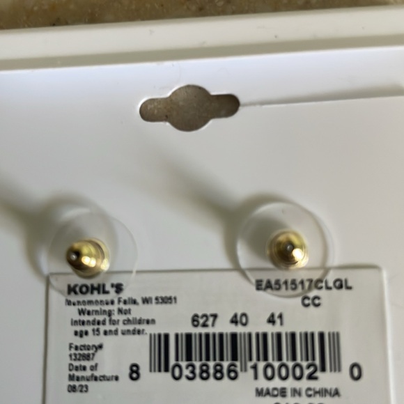 LC Lauren Conrad bee w/ cubic zirconia post earrings - Picture 3 of 4